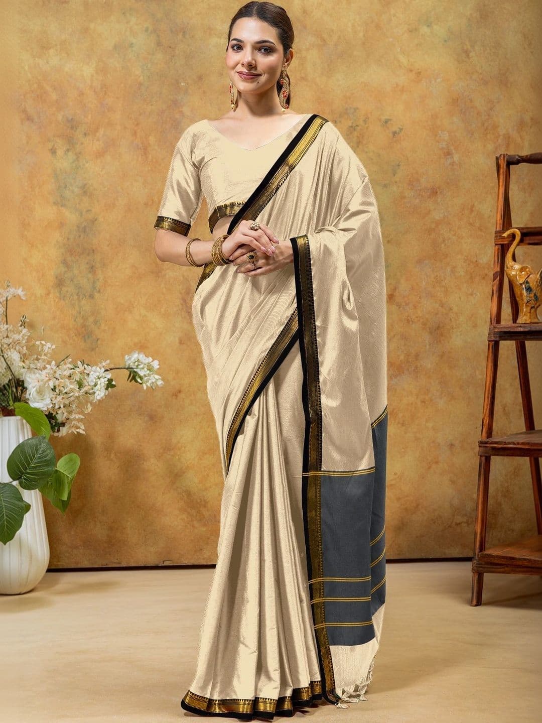 KALINI Woven Design Zari Designer Gadwal Saree - view 1