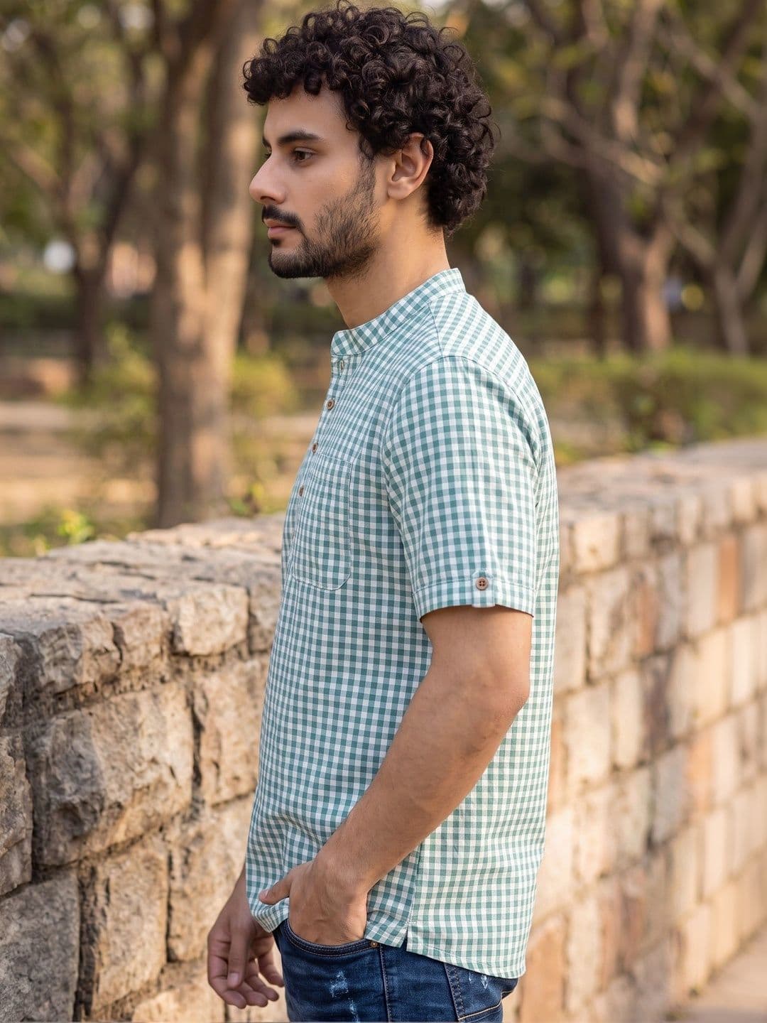 Cot'N Soft Men Checked Kurta thumbnail 5