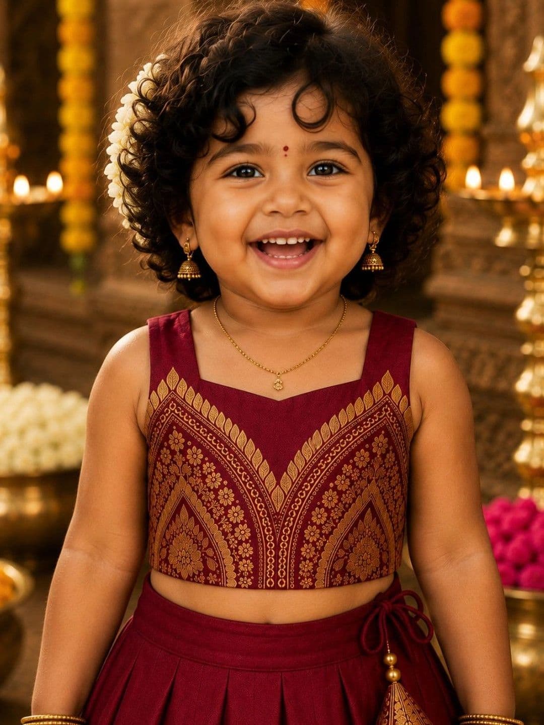 amzira Girls Ready to Wear Lehenga & thumbnail 2