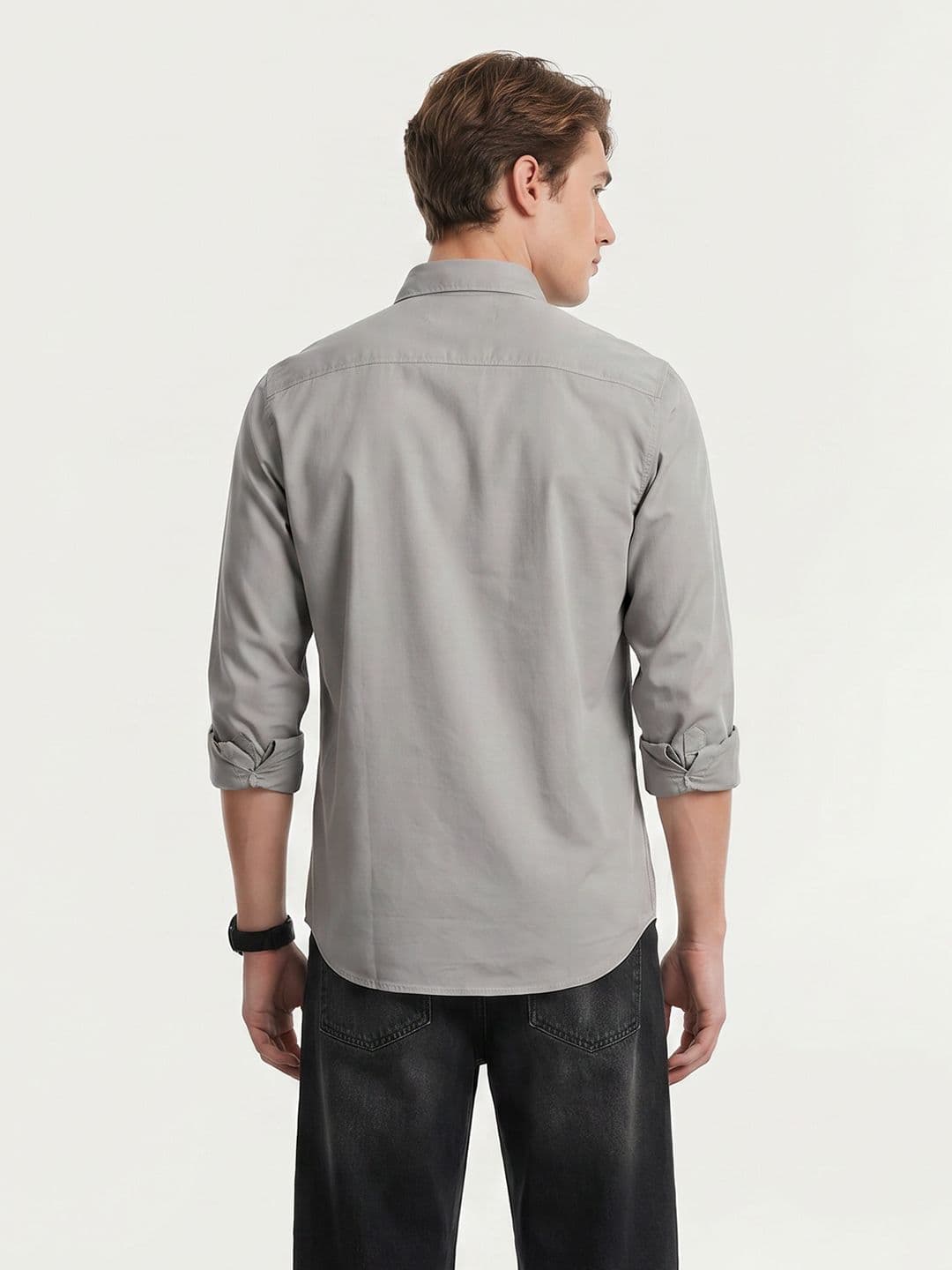 Mast & Harbour Easy Drape Grey Shirt thumbnail 3