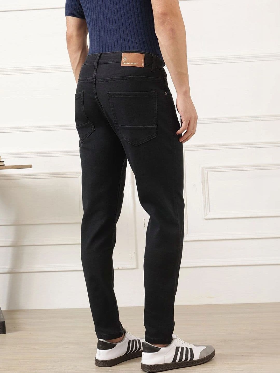Thomas Scott Men Smart Slim Fit Mid-Rise Stretchable Jeans thumbnail 4