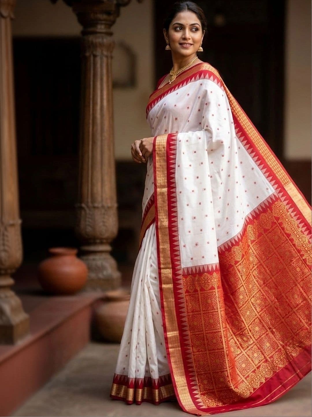 Silk Loomluxe Woven Design Zari Art Silk Sambalpuri Saree thumbnail 4