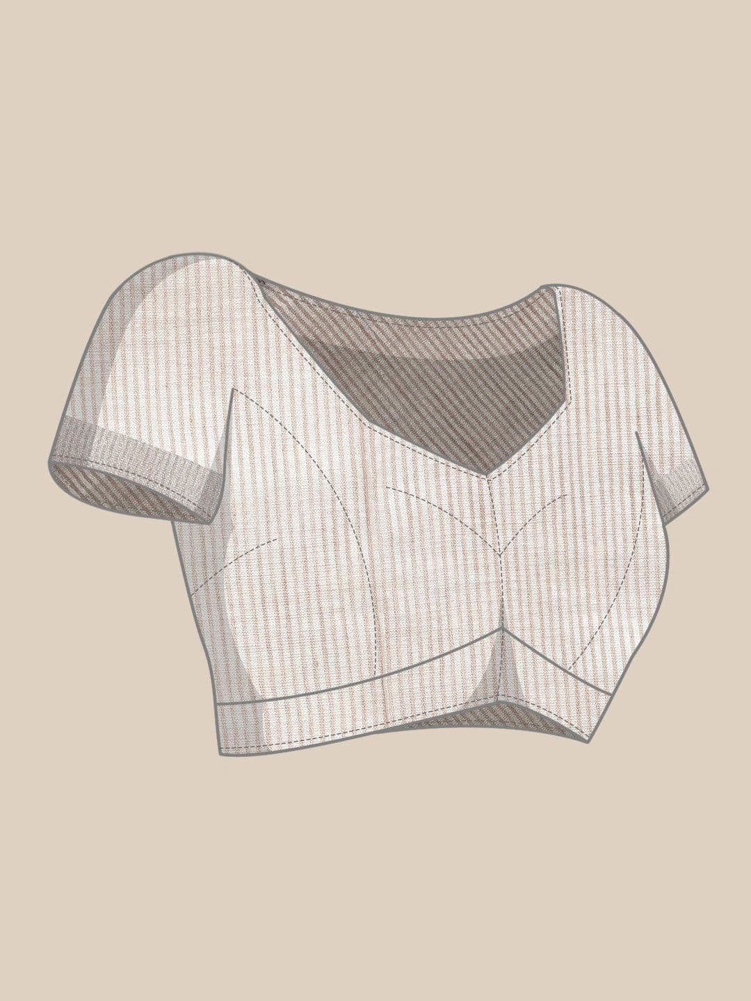 Mitera Striped Linen Blend Saree thumbnail 3