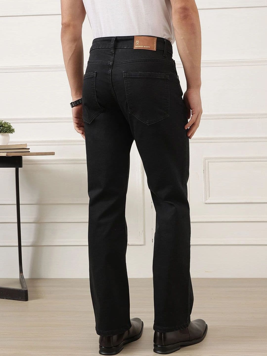 Thomas Scott Men Smart Bootcut Mid-Rise Stretchable Jeans thumbnail 5