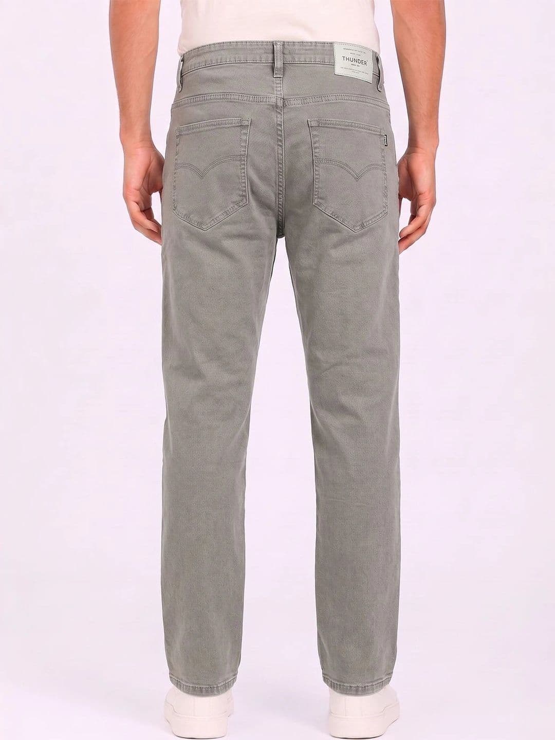 THUNDER JEANS Men Regular Fit Mid-Rise Stretchable Jeans thumbnail 4