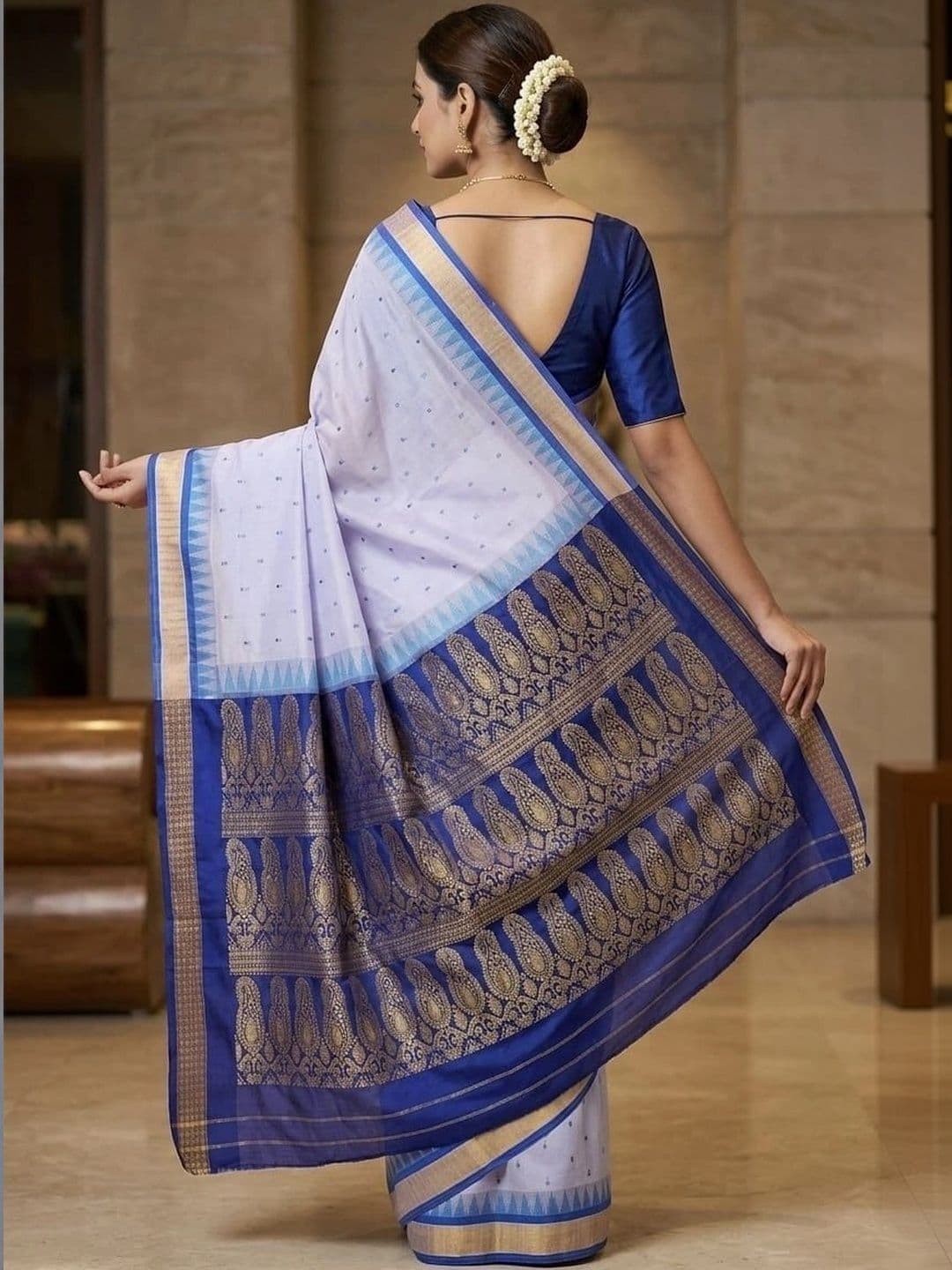 Silk Loomluxe Woven Design Zari Art Silk Sambalpuri Saree thumbnail 5