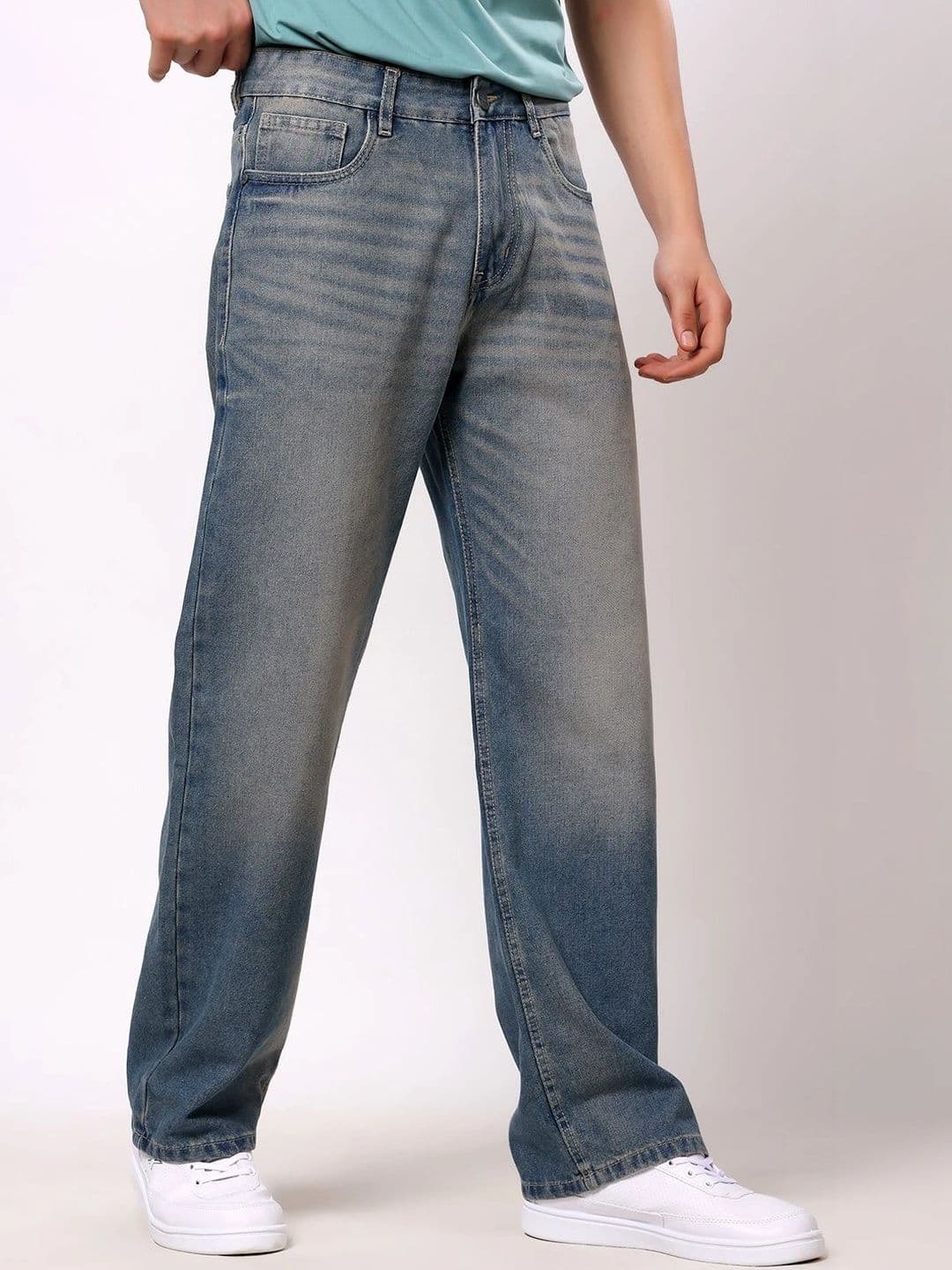 Stylox Men's Baggy Fit Non-Stretchable Mid-Rise Denim Jeans thumbnail 6