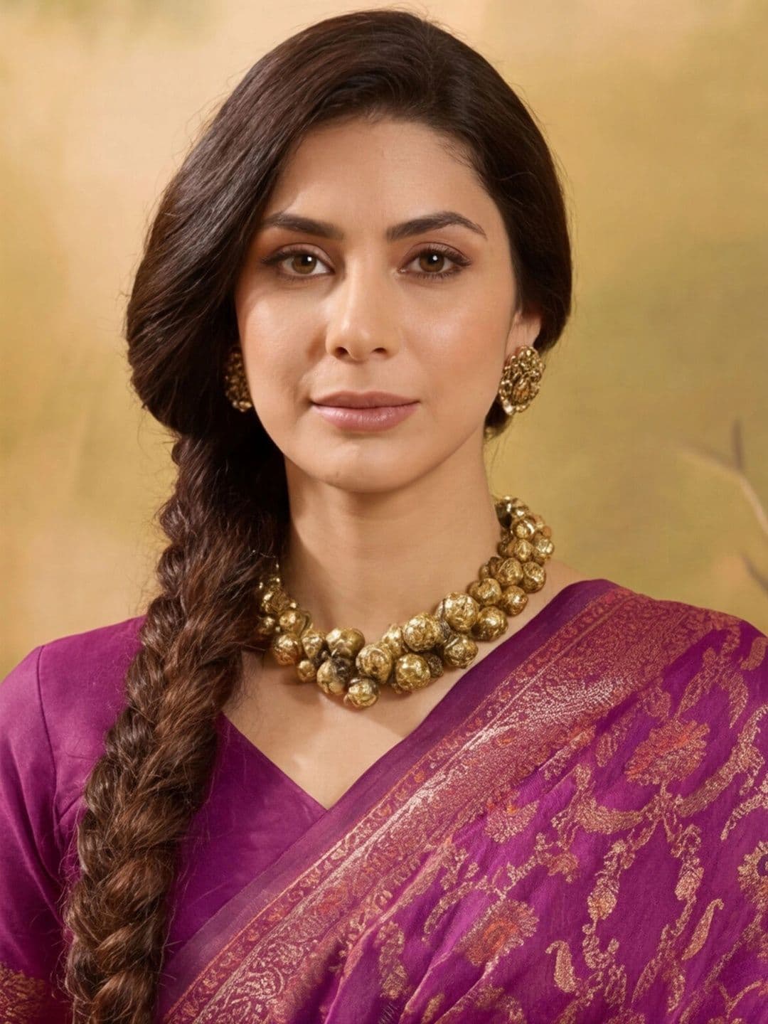 Anouk Rustic Paisley Zari Silk Blend Designer Kanjeevaram Saree thumbnail 3