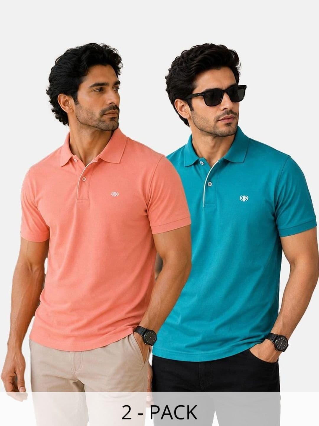 VELDEER Men 2 Polo Collar T-shirt - view 1