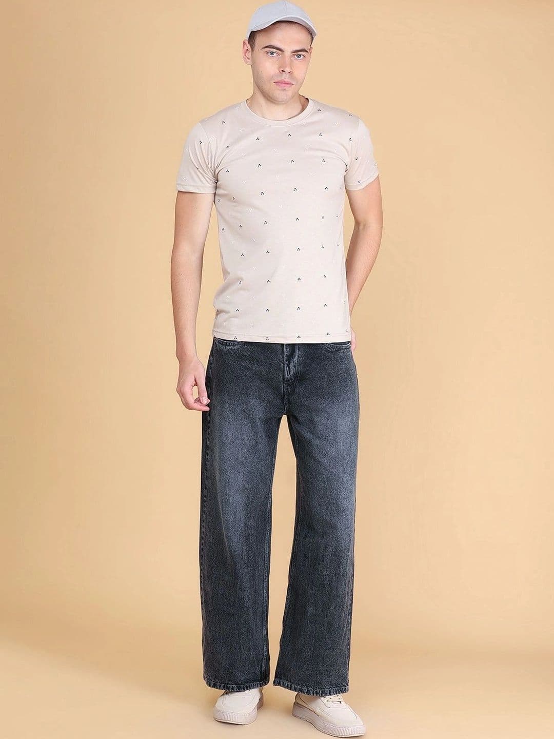 V-Mart Men Printed Round Neck Slim Fit T-shirt thumbnail 5