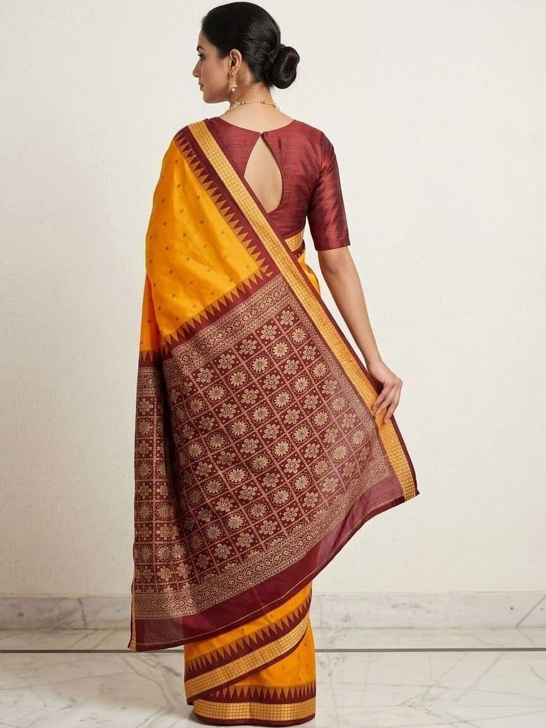 Silk Loomluxe Zari Art Silk Sambalpuri Saree thumbnail 5