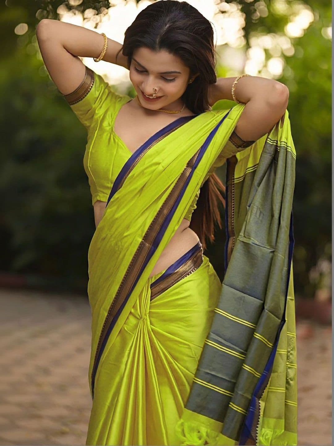 KALINI Woven Design Zari Designer Gadwal Saree thumbnail 2