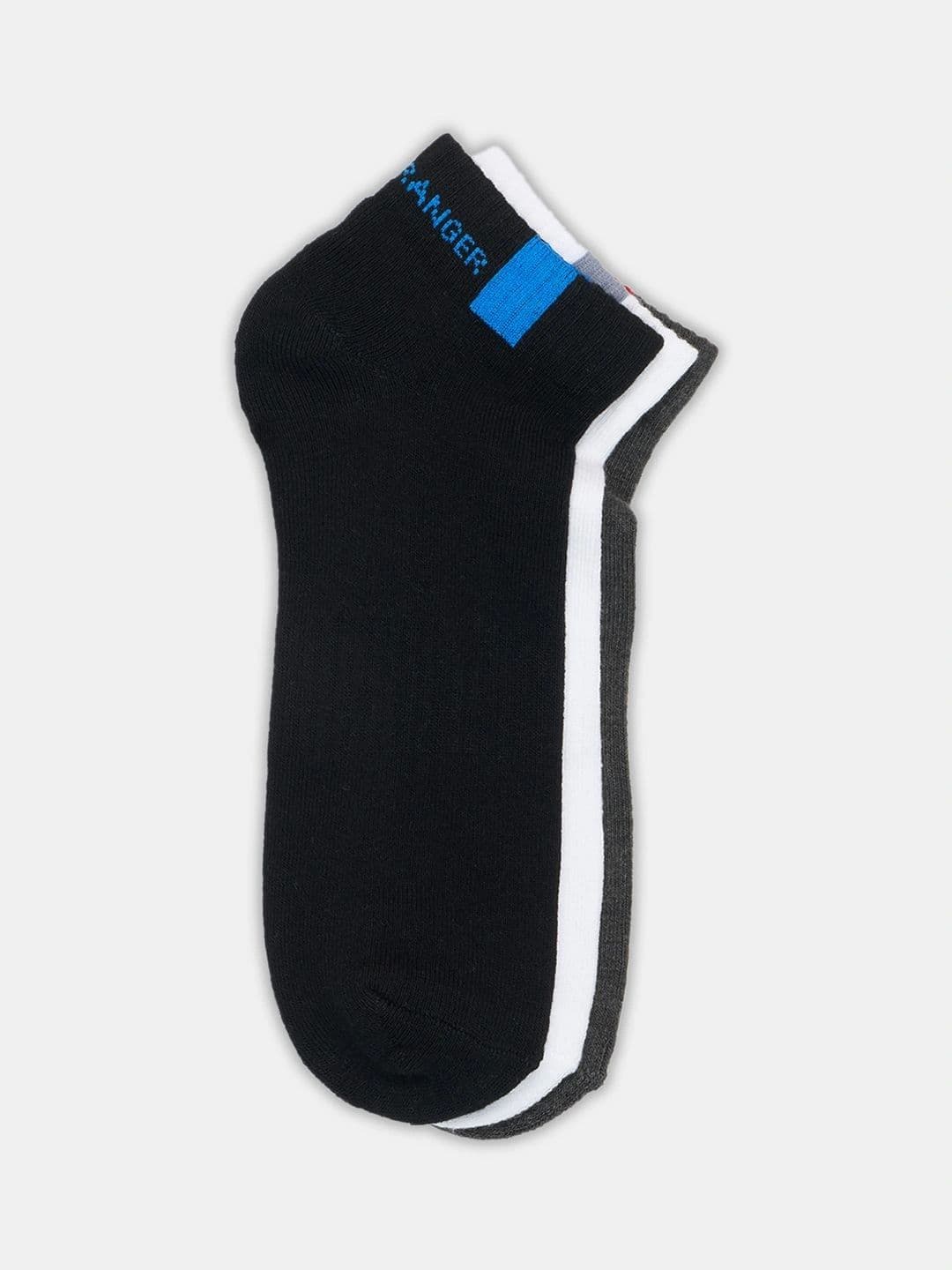 Urban Ranger by pantaloons Men Pack of 3 Cotton Blend Assorted Colourblocked Ankle Length Socks thumbnail 3