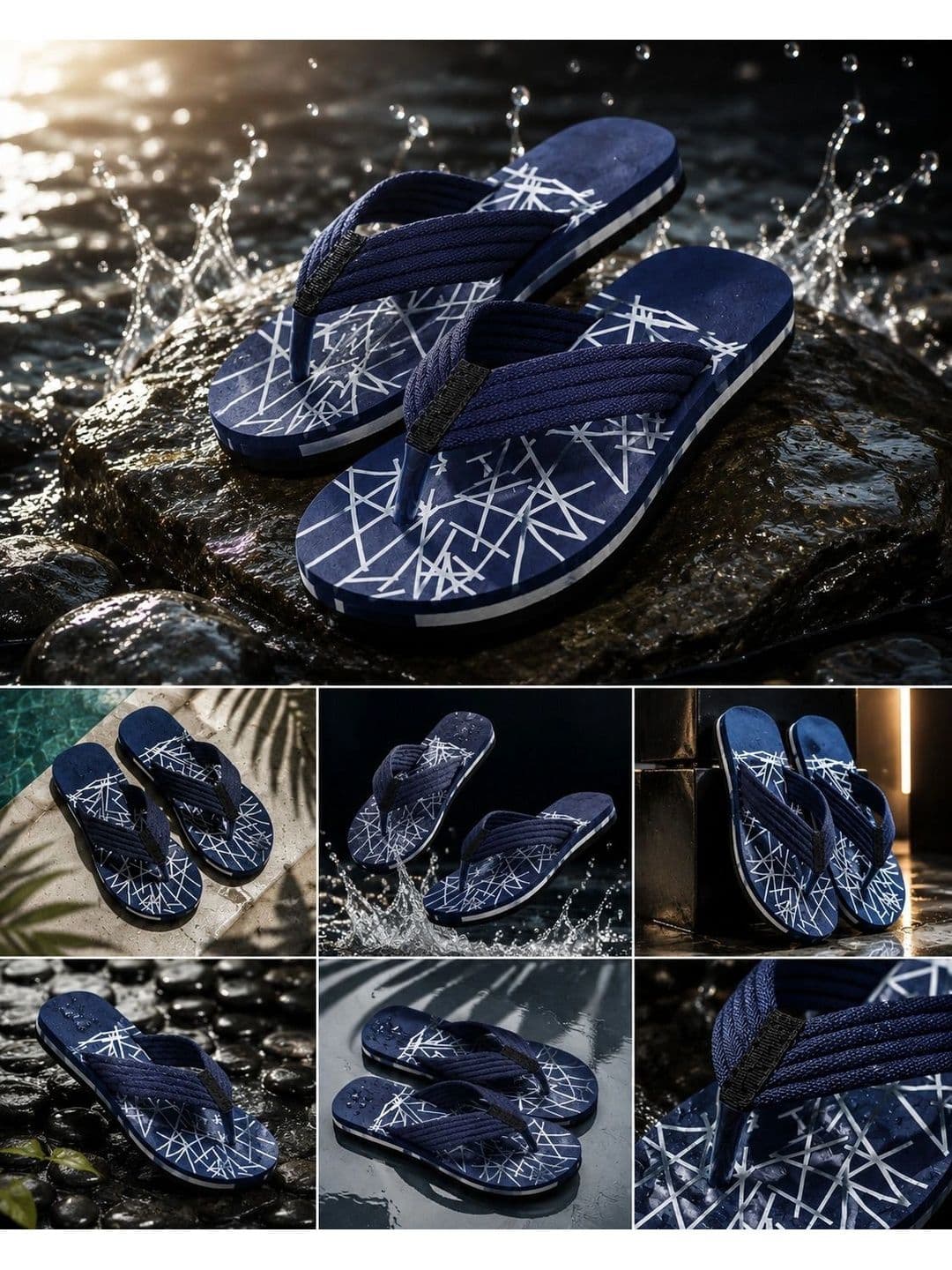 ENRIZZ Men Printed Thong Flip-Flops thumbnail 6