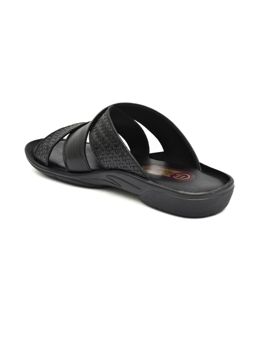 G L Trend Men Casual Stylish Comfortable Black Slip-On Sandals thumbnail 7