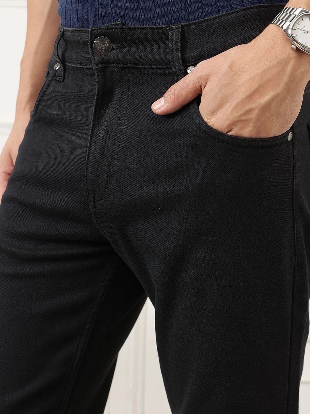 Thomas Scott Men Smart Slim Fit Mid-Rise Stretchable Jeans thumbnail 3