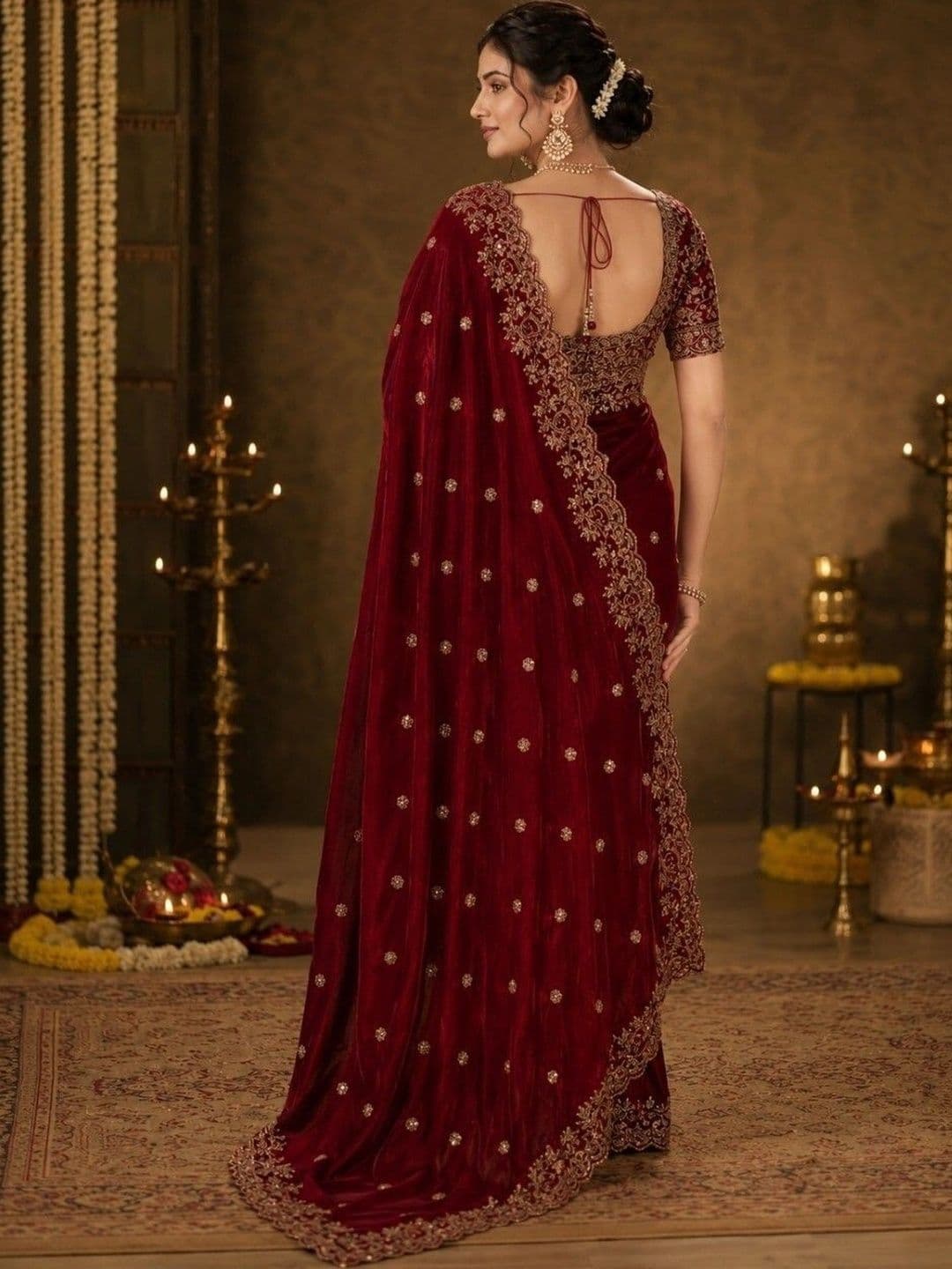 NaariThread Zari Tissue Heavy Work Mysore Silk Saree thumbnail 2