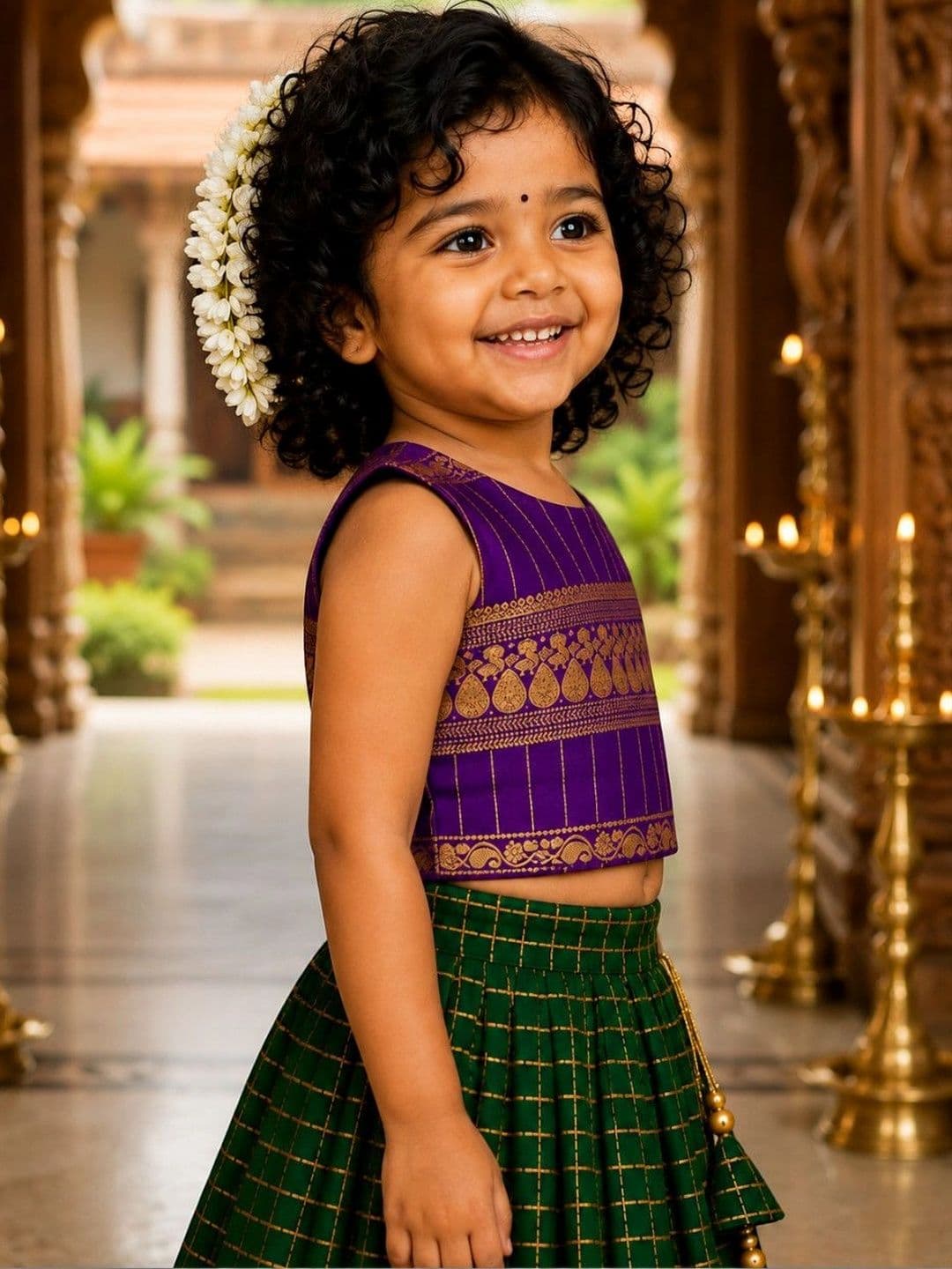 amzira Girls Ready to Wear Lehenga & thumbnail 2