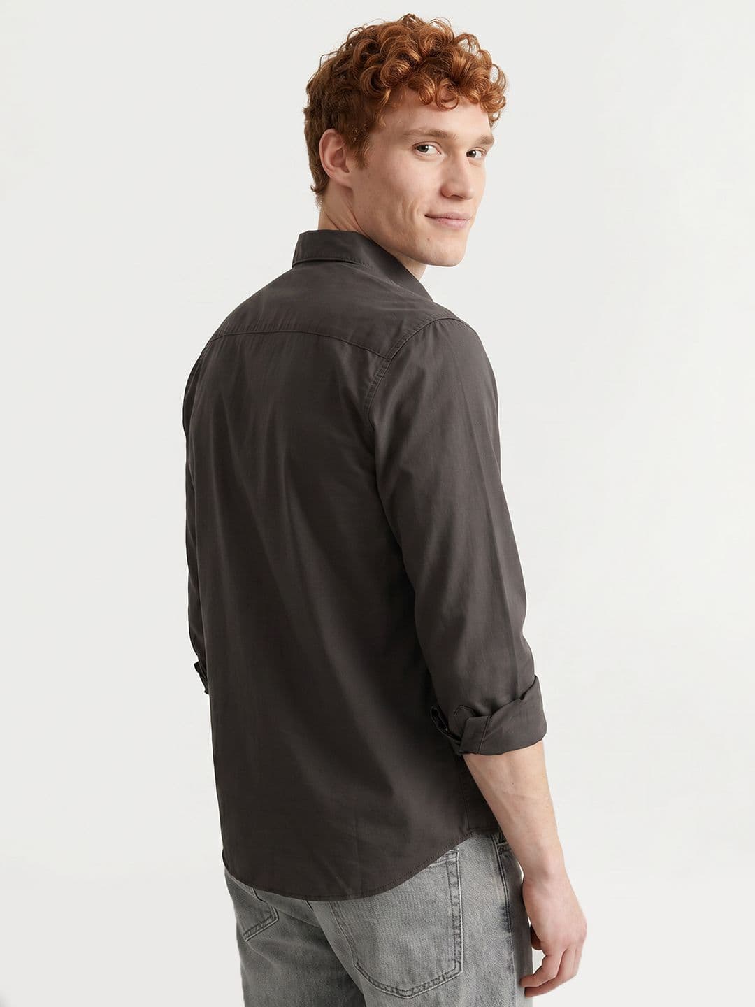 Mast & Harbour Easy Drape Brown Shirt thumbnail 3
