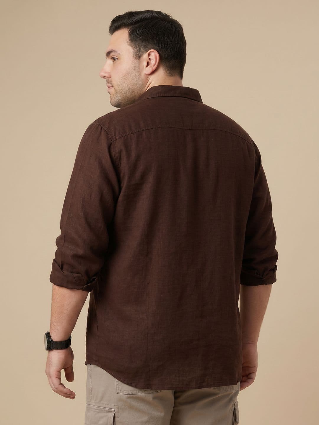 Sztori Plus Size Spread Collar Casual Shirt thumbnail 4