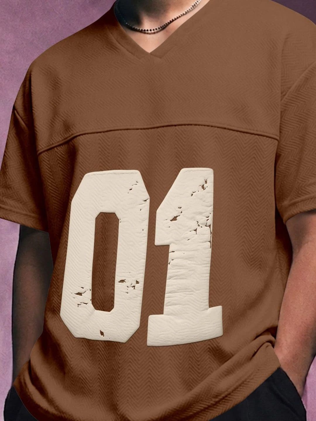 FTX Men Typography V-Neck T-shirt thumbnail 5