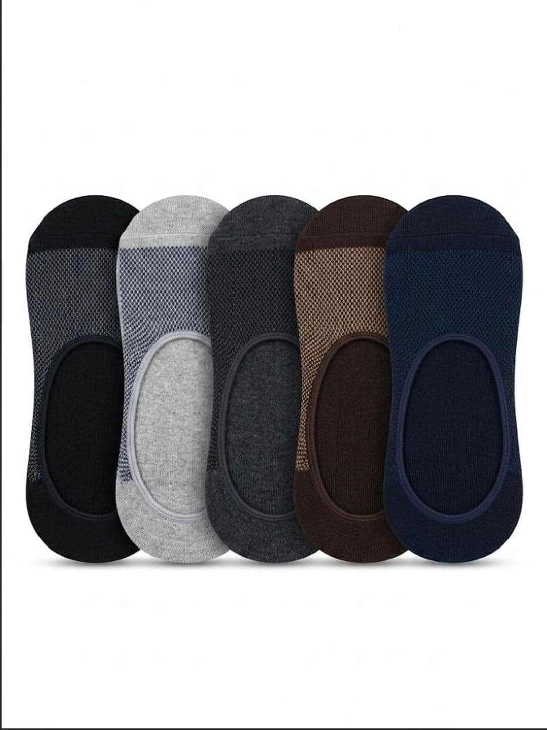 NeaToes Men Pack of 5 Cotton Patterned Shoe Liners Socks thumbnail 4