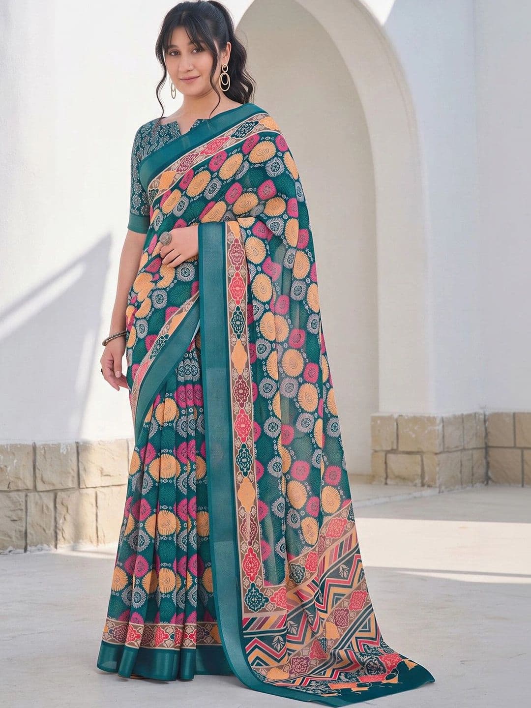 Anouk Zari Designer Saree thumbnail 5