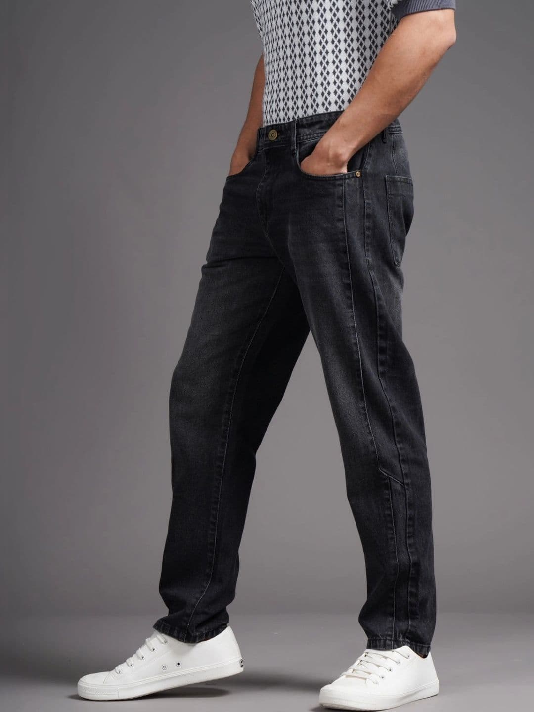 PAUL STREET Men Comfort Tapered Fit Mid-Rise Jeans thumbnail 4