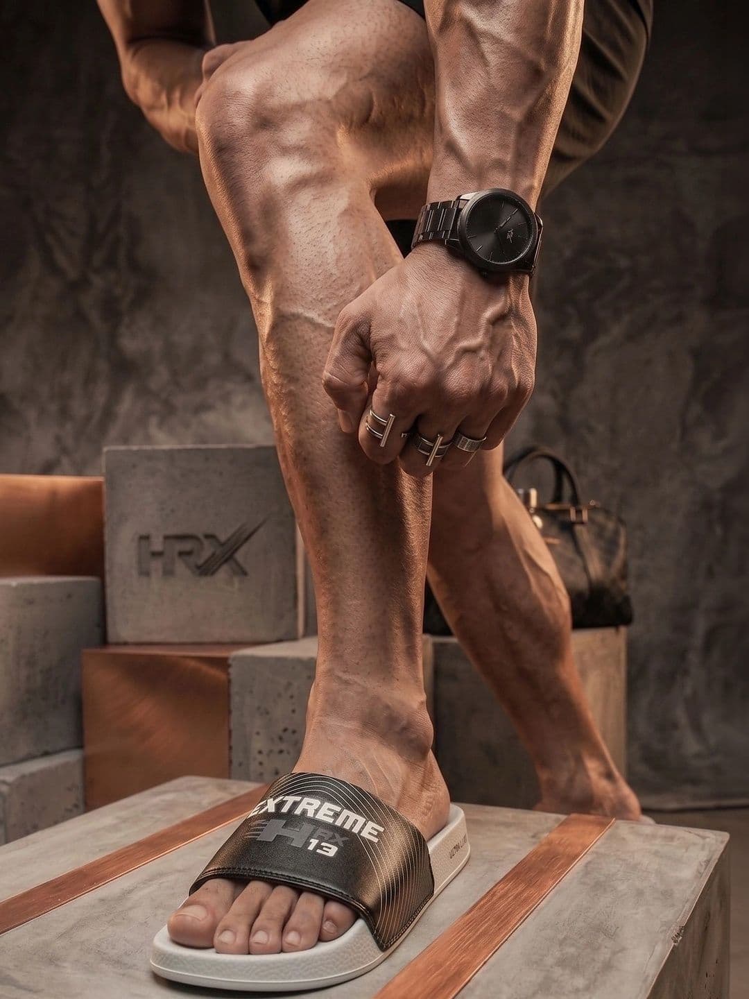 HRX by Hrithik Roshan Men Printed Sliders - view 1