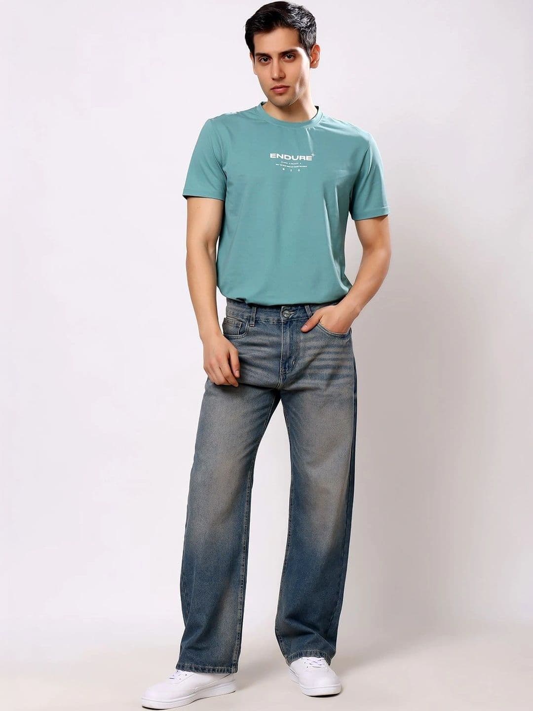 Stylox Men's Baggy Fit Non-Stretchable Mid-Rise Denim Jeans thumbnail 2