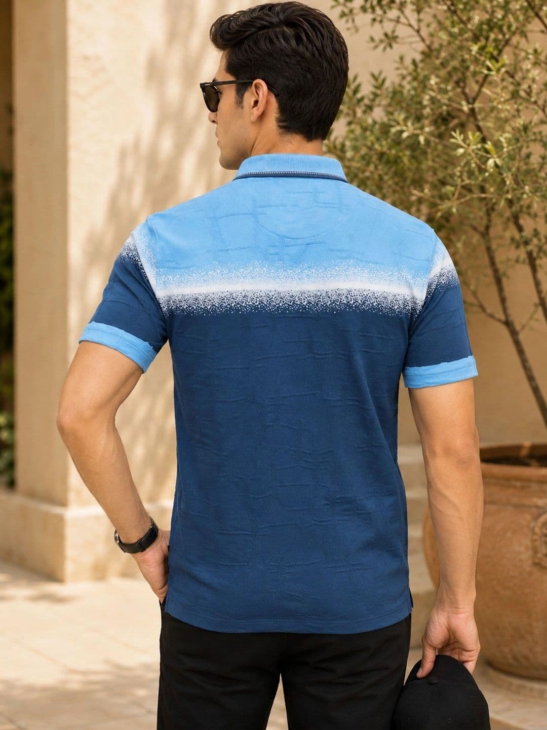 ESSA Men Printed Polo Collar Pockets T-shirt thumbnail 5