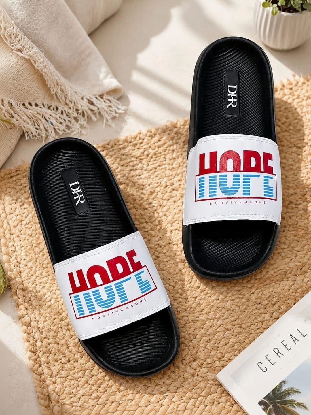 DHR FOOTWEAR Unisex Printed Sliders - view 1