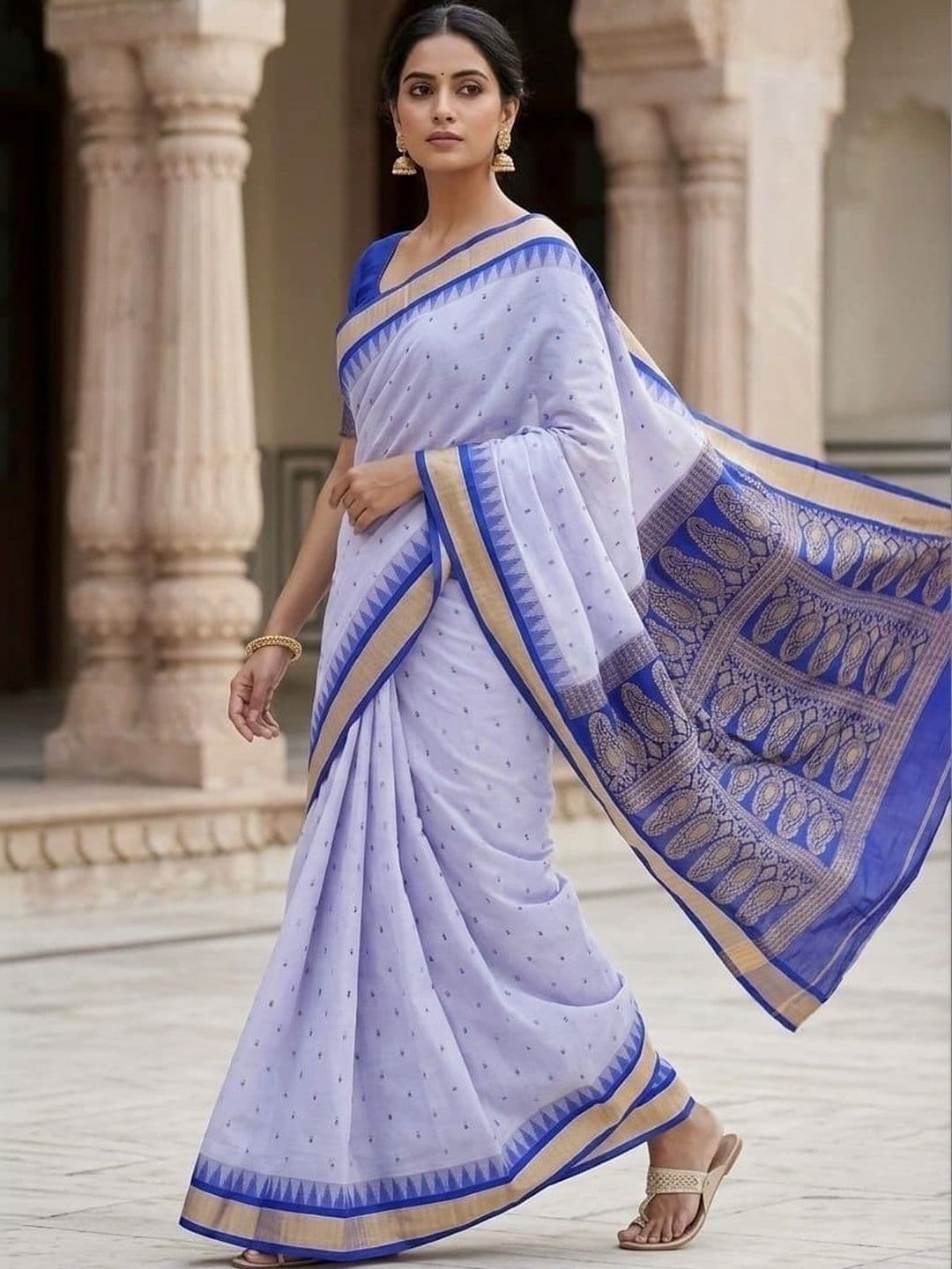 Silk Loomluxe Woven Design Zari Art Silk Sambalpuri Saree thumbnail 3