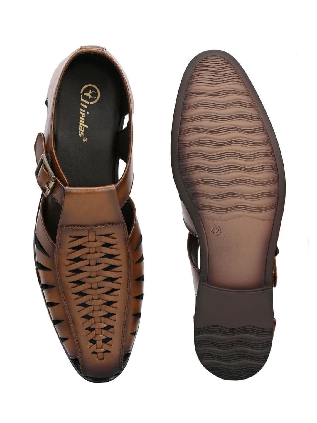 HIROLAS Men Ethnic Shoe-Style Sandals thumbnail 6