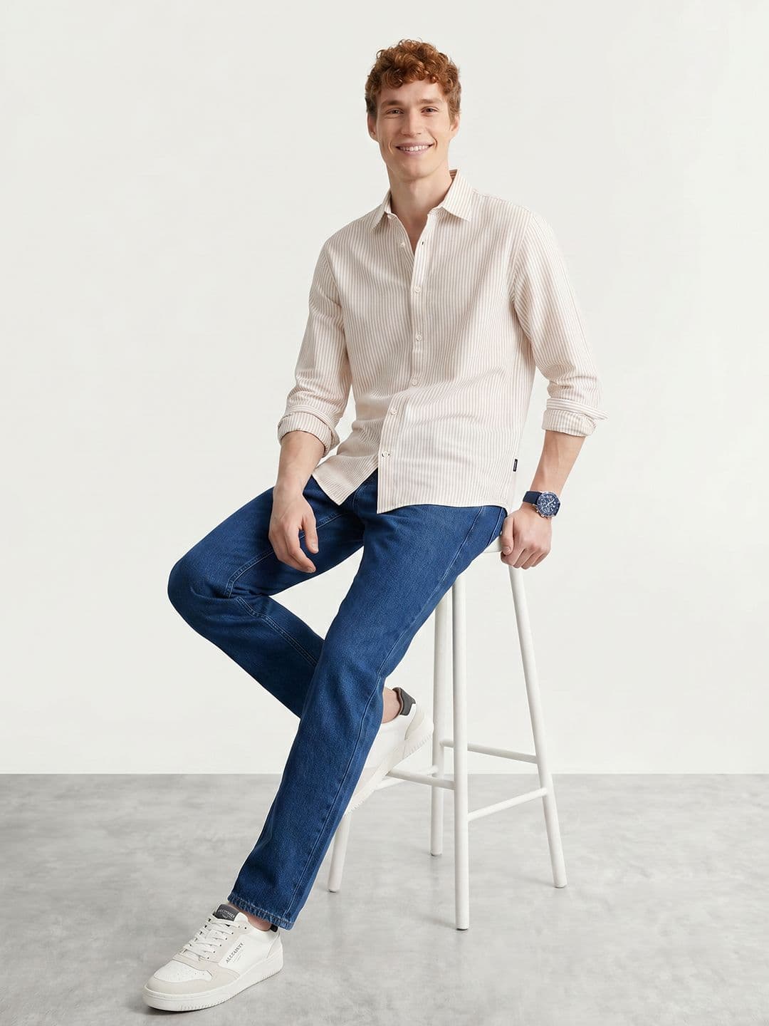 Mast & Harbour Oxford Stripe shirt thumbnail 4
