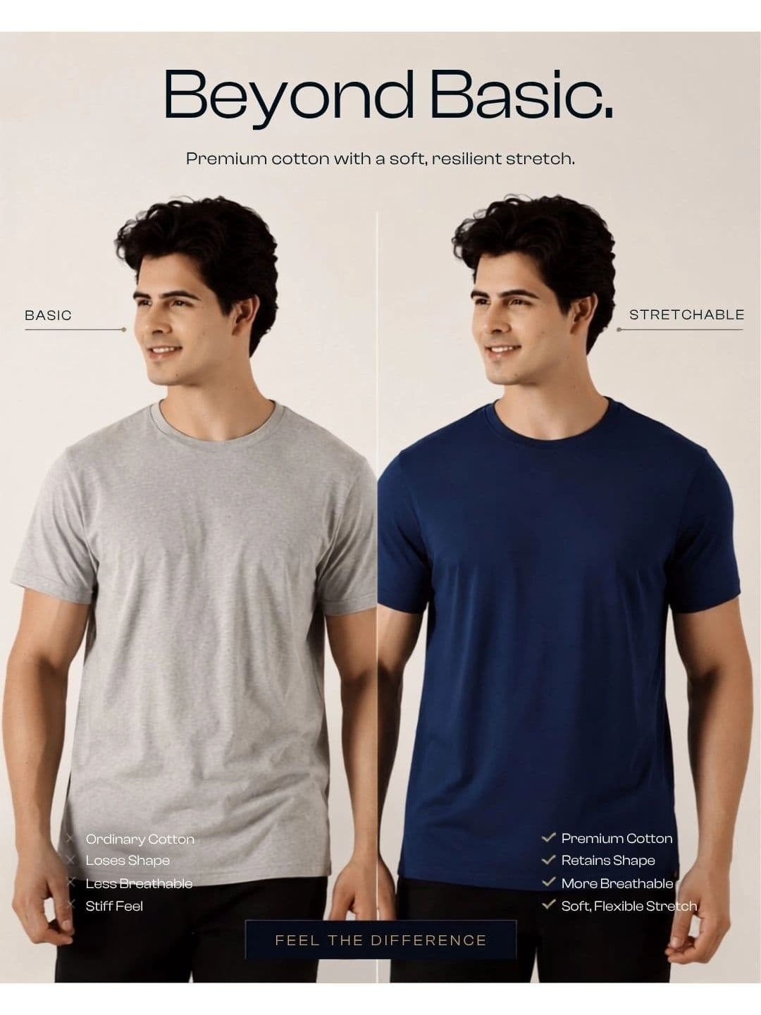 SOULIVELY Men Cotton Stretch T-shirt thumbnail 4