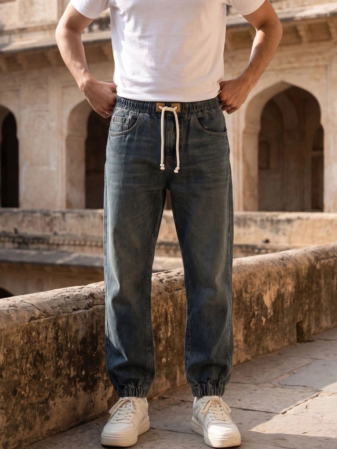 stylefabs Men Jogger Fit Mid-Rise Cuffed Hem Jeans - view 1