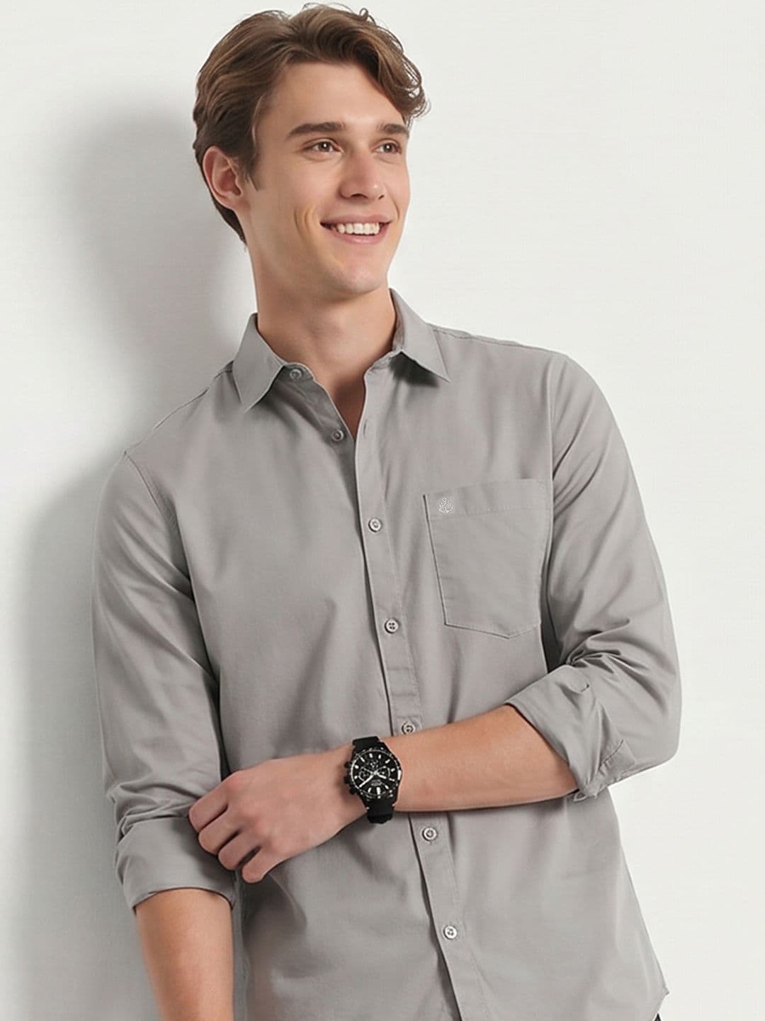 Mast & Harbour Easy Drape Grey Shirt - view 1