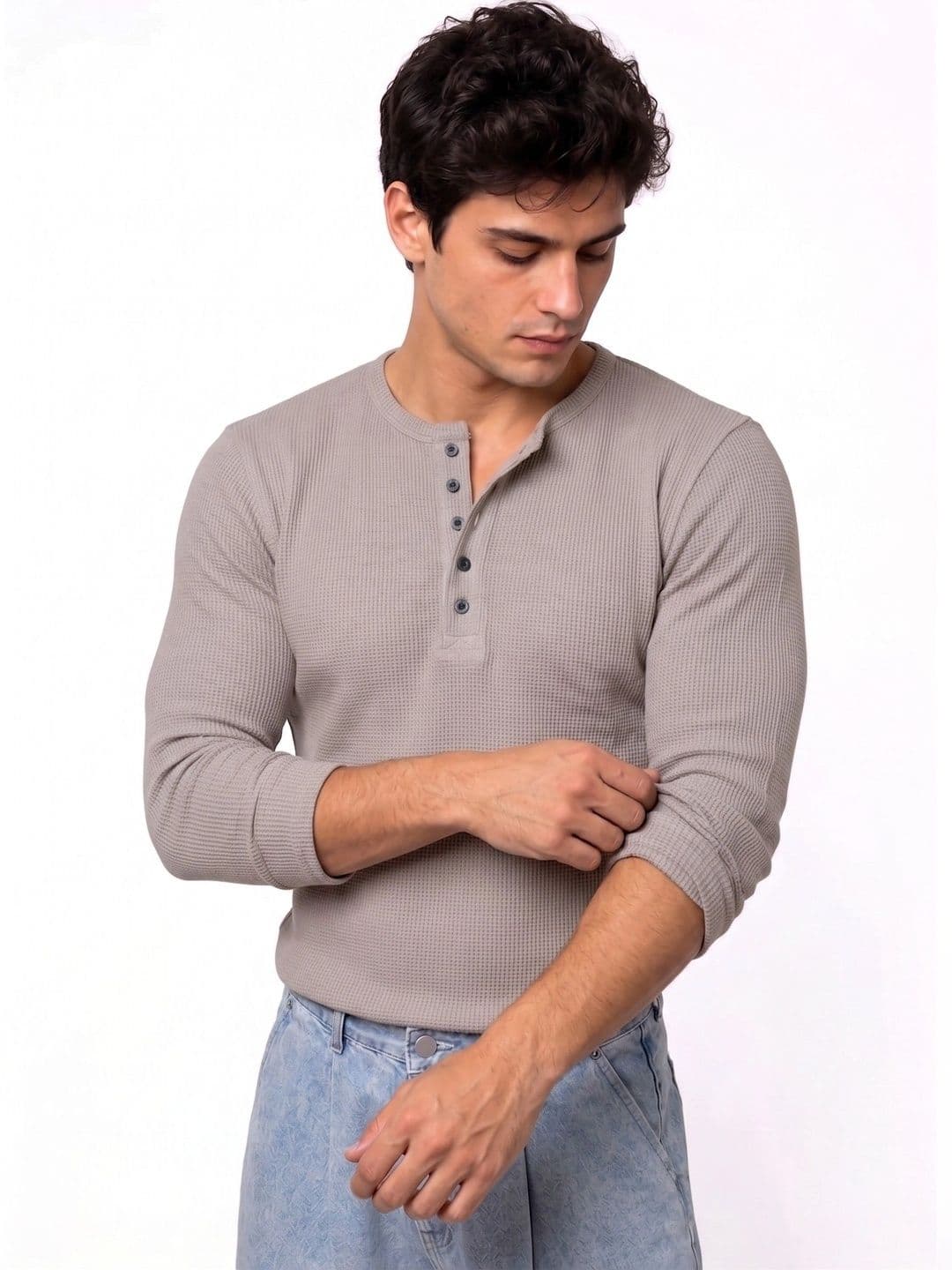 Azizan Men Henley Neck T-shirt thumbnail 3