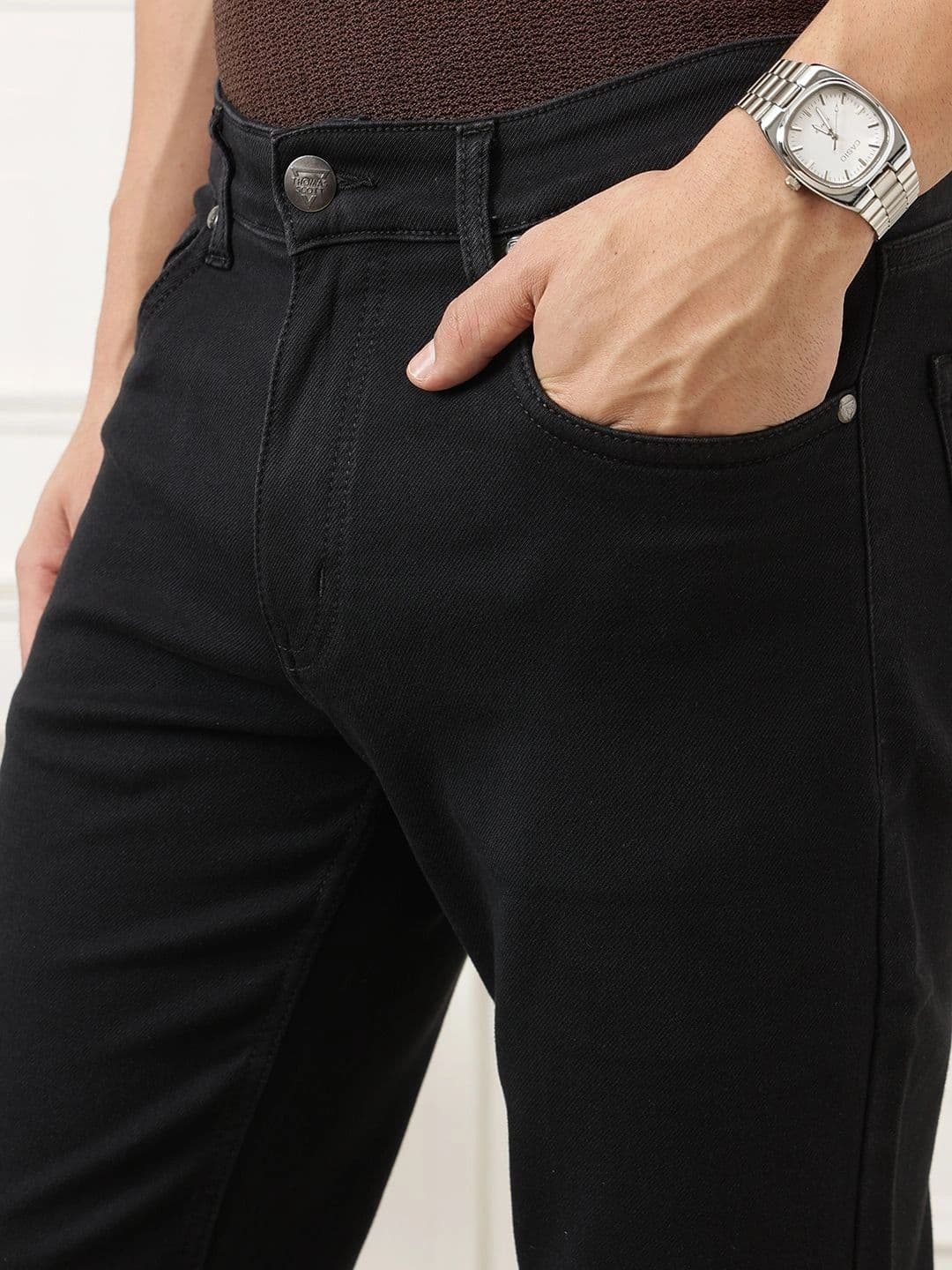 Thomas Scott Men Smart Bootcut Mid-Rise Stretchable Jeans thumbnail 3