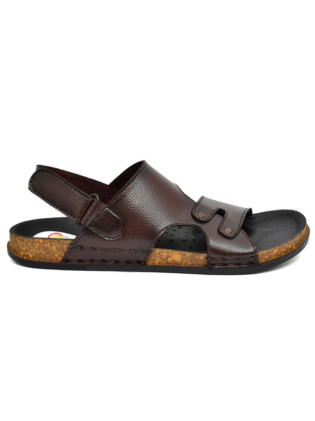G L Trend Men Casual Waterproof Leather Brown Velcro Sandals thumbnail 3