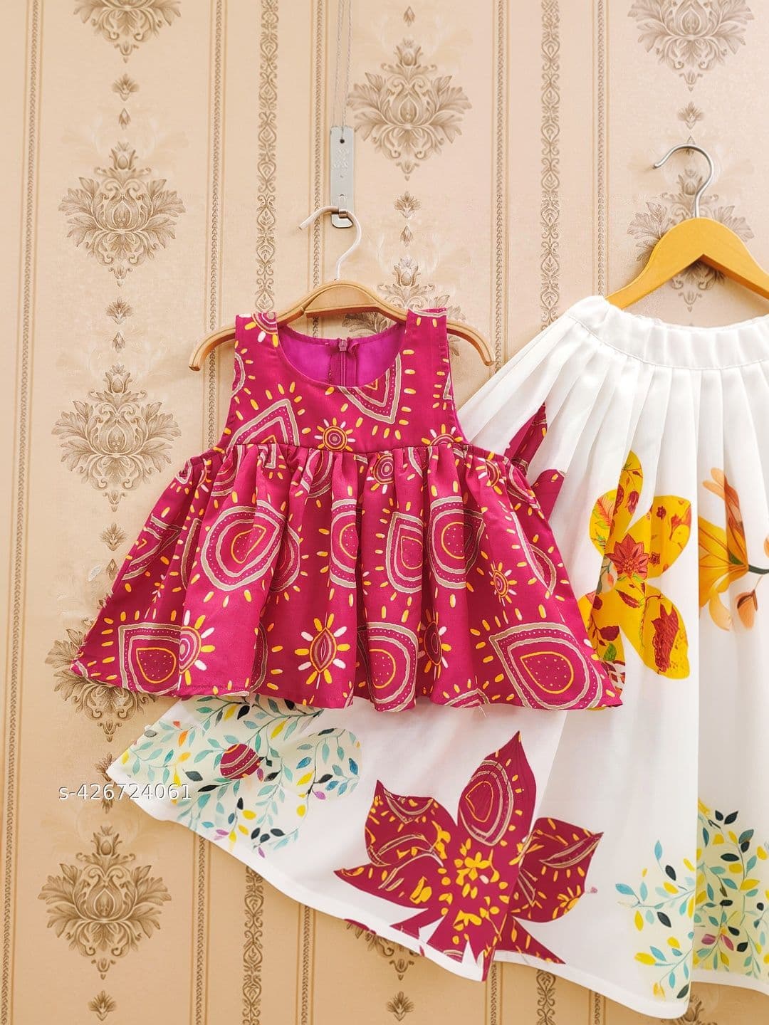 KALINI Girls Printed Ready to Wear Lehenga & thumbnail 4
