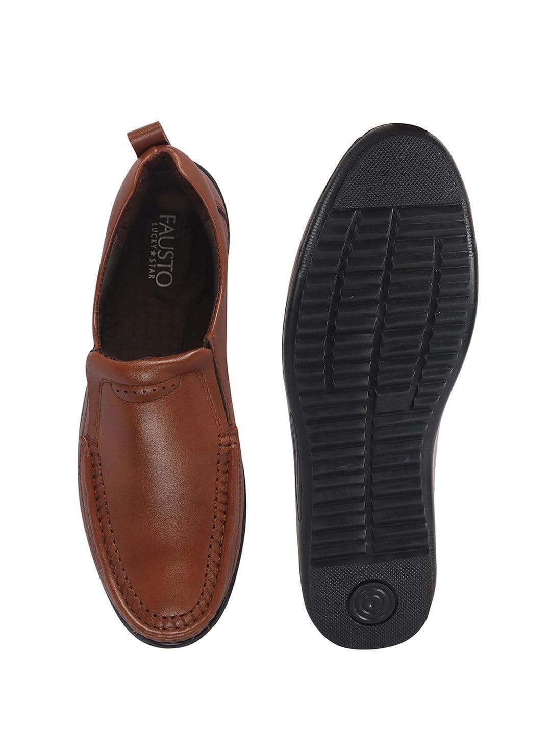FAUSTO Men Round Toe Formal Slip-On Shoes thumbnail 3