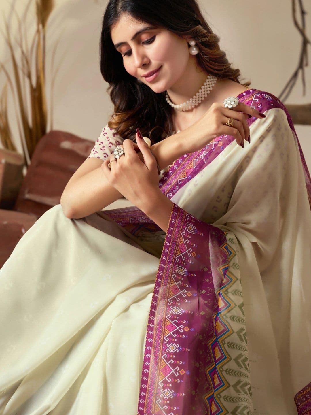 Moda Rapido Poly Georgette Designer Saree thumbnail 2