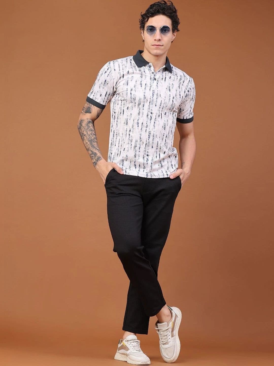 V-Mart Men Printed Polo Collar T-shirt thumbnail 6