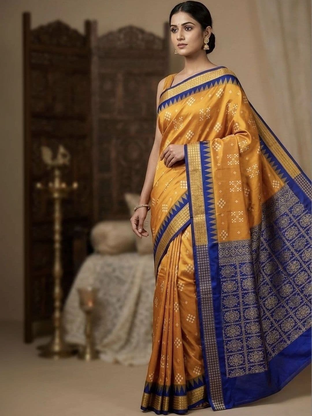 Silk Loomluxe Zari Art Silk Sambalpuri Saree thumbnail 2