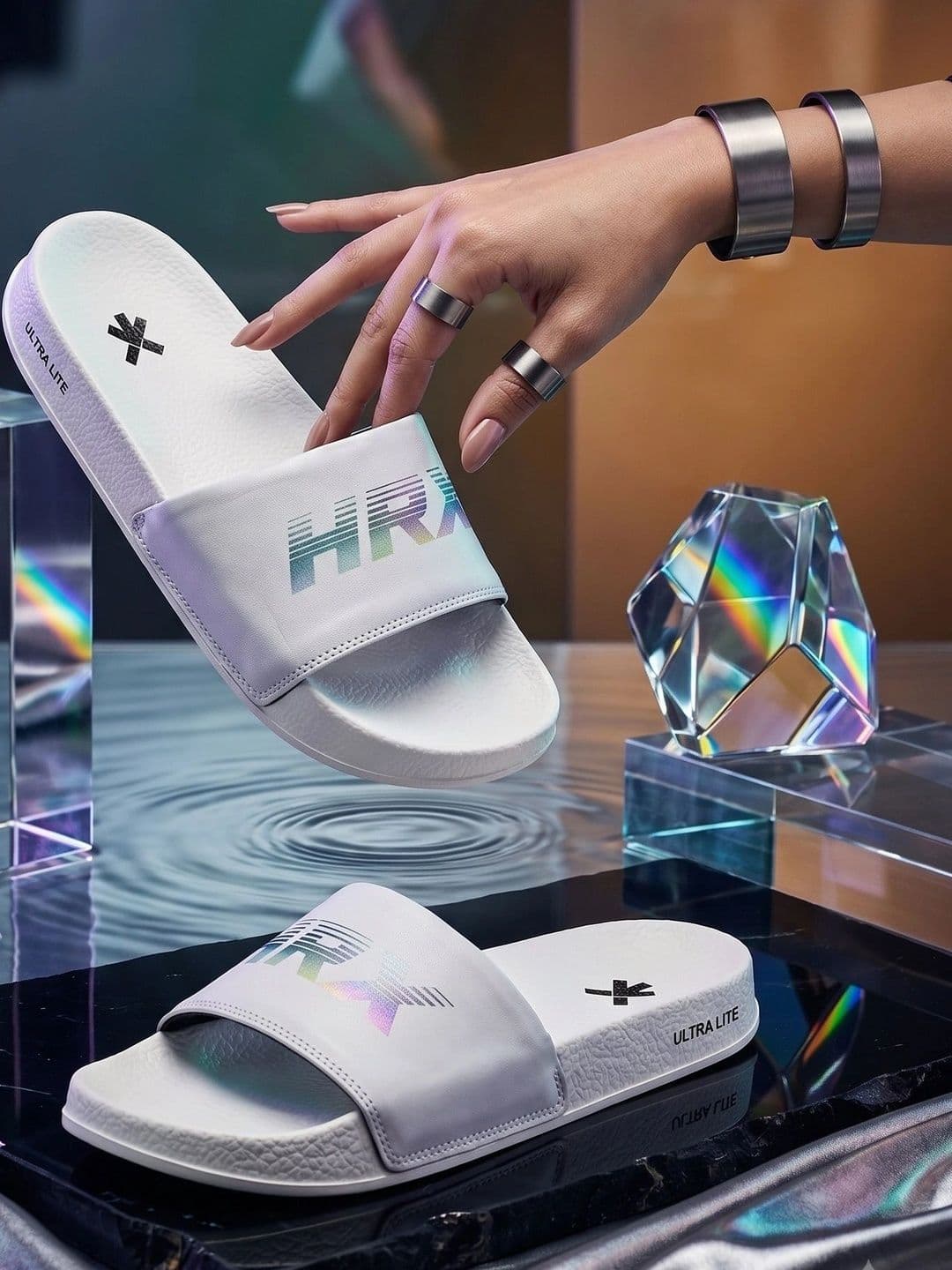 HRX by Hrithik Roshan Men Printed Sliders thumbnail 2