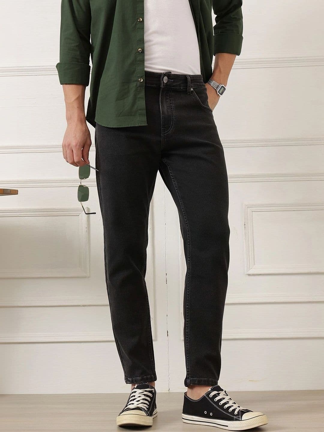 Thomas Scott Men Smart Slim Fit Mid-Rise Stretchable Jeans thumbnail 3