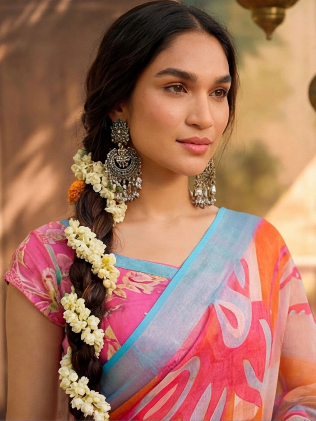 Anouk Rustic Zari Pure Linen Designer Khadi Saree thumbnail 4
