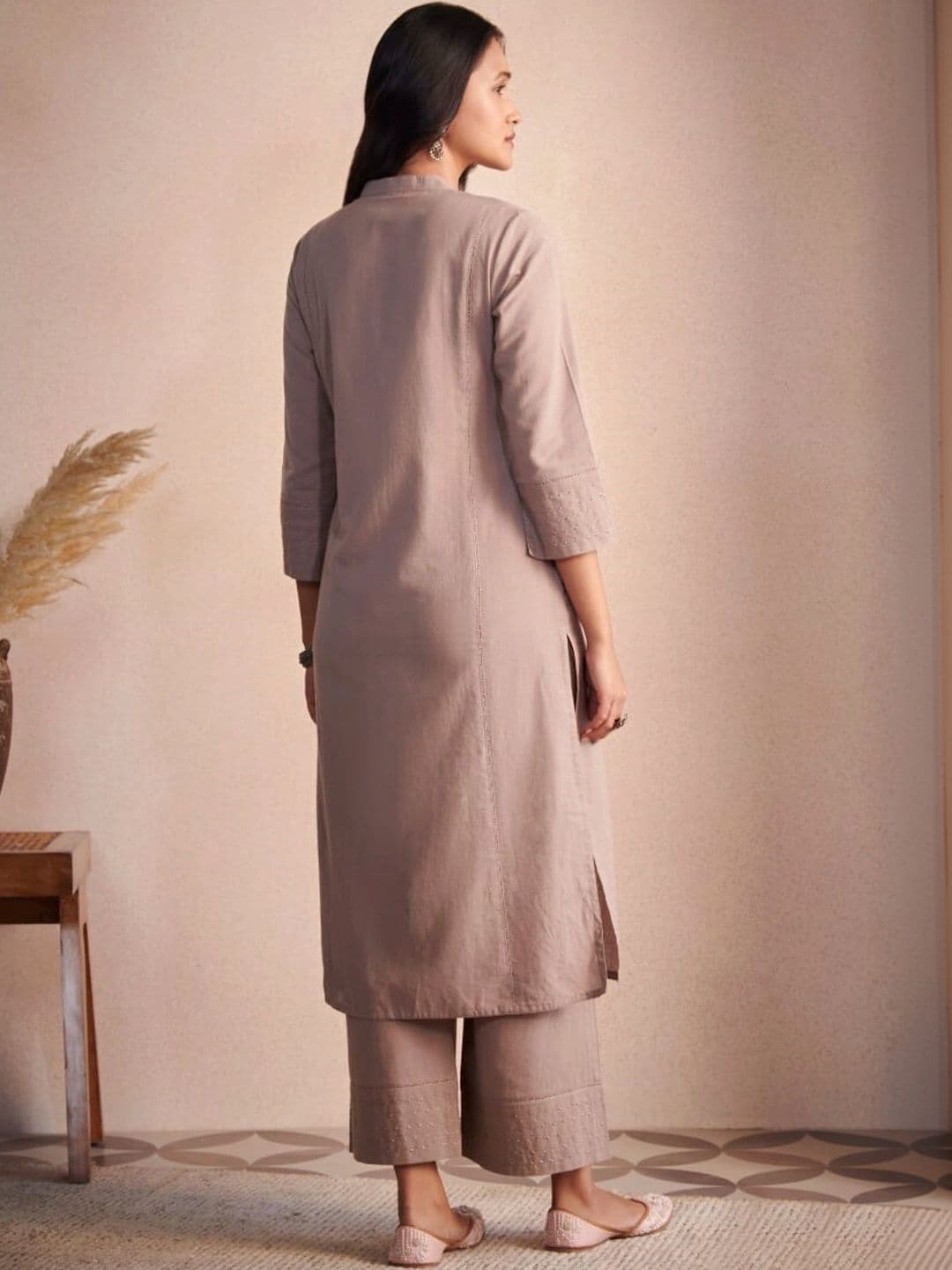 Panzora Women Regular Beads and Stones Kurta with Palazzos & With Dupatta thumbnail 2